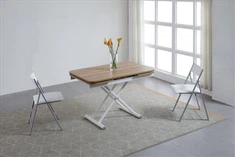 Tavolo da pranzo estensibile con piano in legno